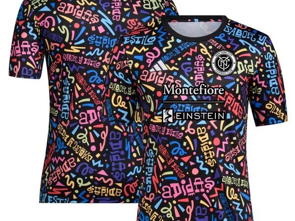 New York City FC adidas 2024 Hispanic Heritage Pre-Match Top - Black