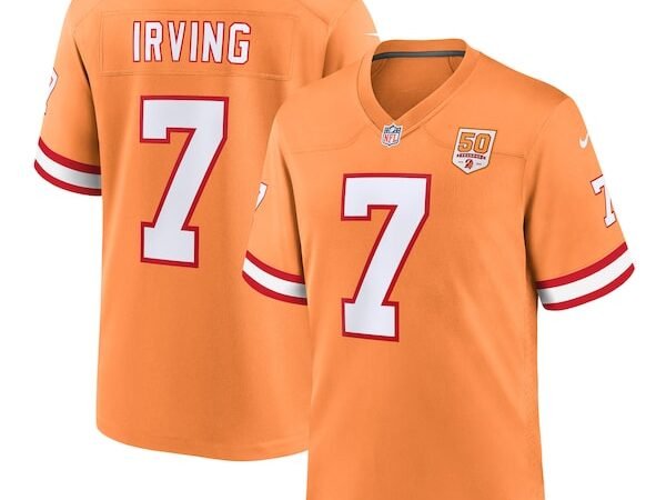 Bucky Irving Tampa Bay Buccaneers Nike 50th Season Game Jersey - Creamsicle/White/Red