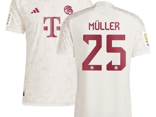Thomas Müller Bayern Munich adidas 2023/24 Third Authentic Jersey - White