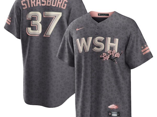 Stephen Strasburg Washington Nationals Nike City Connect Replica Player Jersey - Charcoal