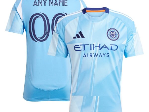New York City FC adidas 2025 The Excelsior Kit Replica Custom Jersey - Light Blue
