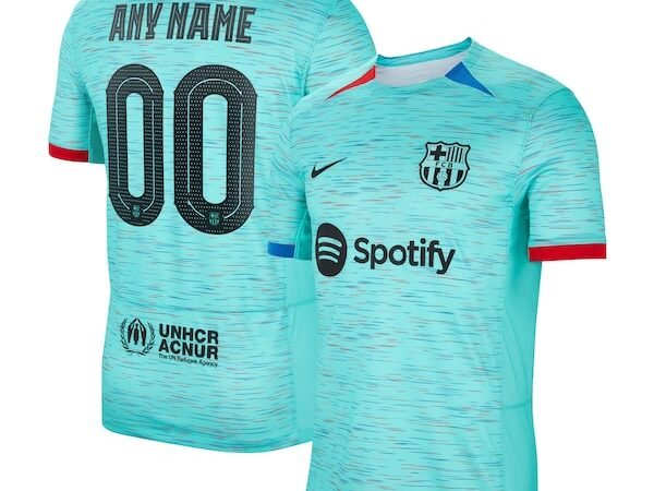 Barcelona Nike 2023/24 Third Custom Replica Jersey - Aqua