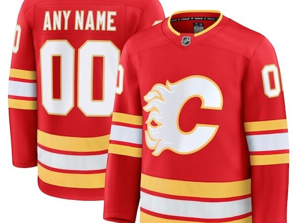 Calgary Flames  Home Premium Custom Jersey - Red/Black/White