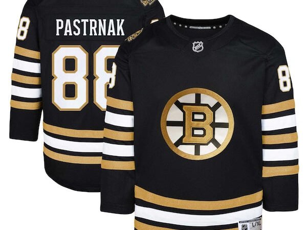 David Pastrnak Boston Bruins Youth Home Premier Player Jersey - Black