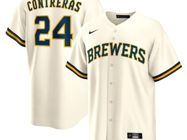 William Contreras Milwaukee Brewers Nike Home Replica Jersey - Cream