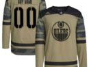 Edmonton Oilers adidas Logo Military Appreciation Team Authentic Custom Practice Jersey - Camo