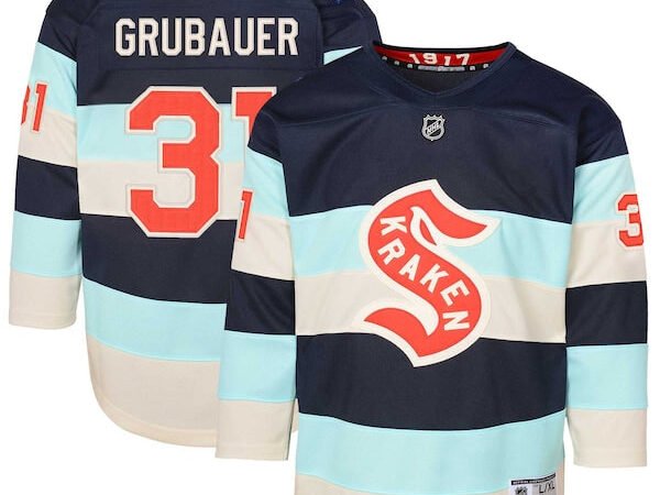 Philipp Grubauer Seattle Kraken Preschool 2024 NHL Winter Classic Premier Player Jersey - Deep Sea Blue