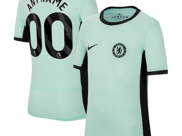 Chelsea Nike Youth 2023/24 Third Stadium Replica Custom Jersey - Mint