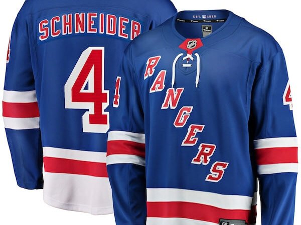 Braden Schneider New York Rangers  Home Premier Breakaway Player Jersey - Blue
