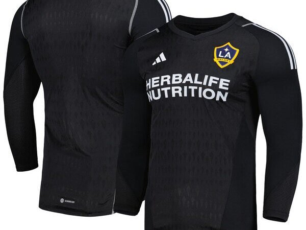 LA Galaxy adidas 2024 Goalkeeper Long Sleeve Replica Jersey - Black
