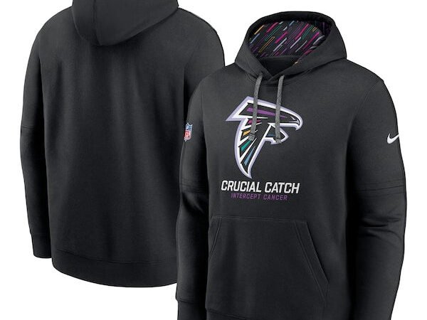 Atlanta Falcons Nike 2024 NFL Crucial Catch Club Pullover Hoodie - Black