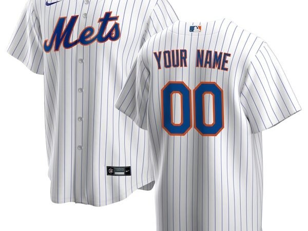 New York Mets Nike Youth Home Replica Custom Jersey - White