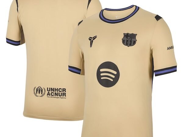 Barcelona Nike 2025/26 Away Stadium Replica Jersey - Gold/Navy