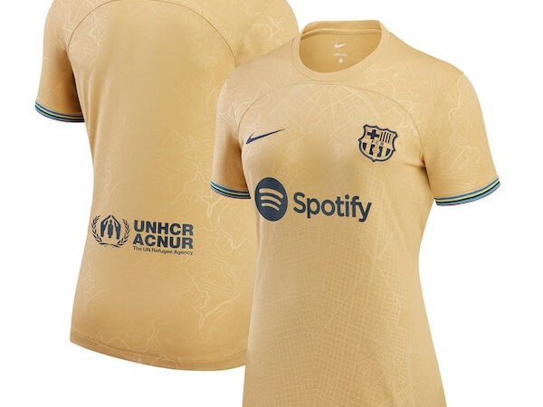 Barcelona Nike Women's 2022/23 Away Replica Blank Jersey - Yellow