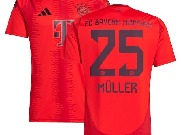 Thomas Müller Bayern Munich adidas 2024/25 Home Replica Player Jersey - Red