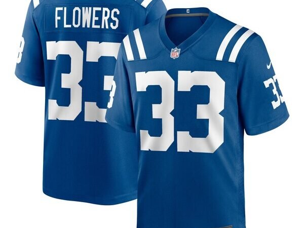 Dallis Flowers Indianapolis Colts Nike Game Player Jersey - Royal