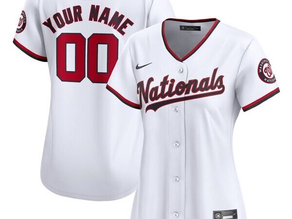Washington Nationals Nike Women's Home Limited Custom Jersey - White