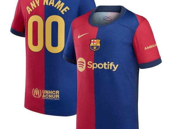 Barcelona Nike Youth 2024/25 Home Replica Custom Jersey - Royal