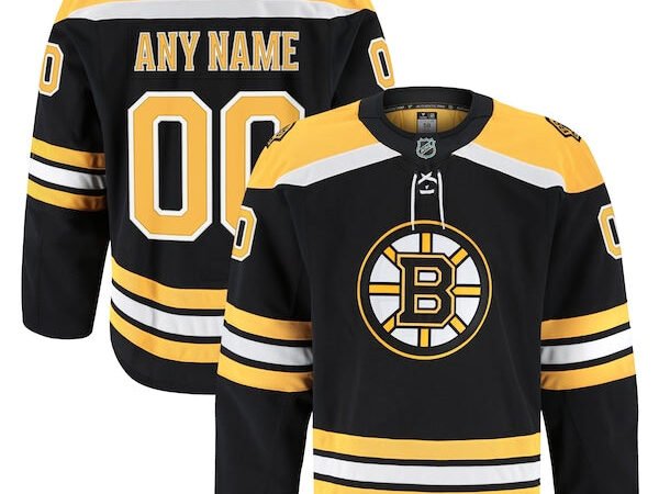 Boston Bruins  Home Authentic Pro Custom Jersey - Black/White
