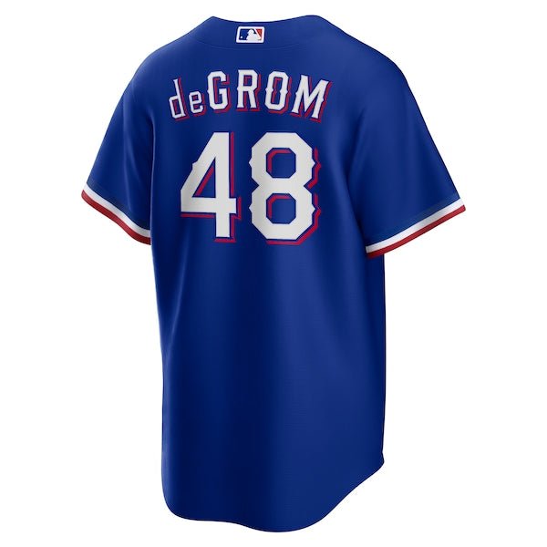 Jacob deGrom Texas Rangers Nike Away Replica Player Jersey - Royal/White
