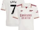 Bukayo Saka Arsenal adidas Youth 2025/26 Third Replica Player Jersey - White
