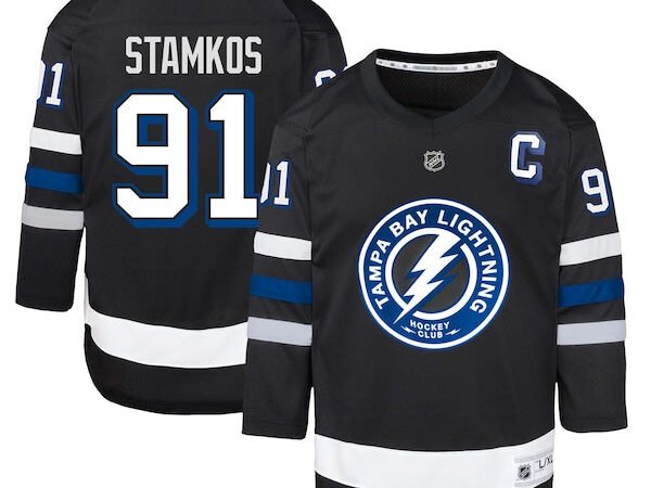 Steven Stamkos Tampa Bay Lightning Youth Alternate Replica Player Jersey - Black
