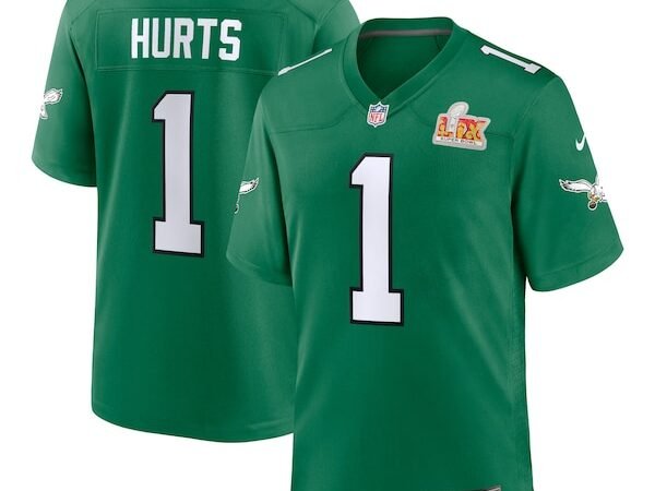 Jalen Hurts Philadelphia Eagles Nike Super Bowl LIX 2nd Alternate Game Jersey - Kelly Green