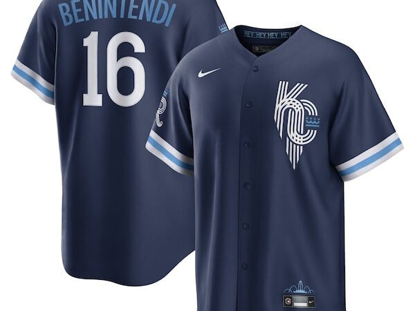 Andrew Benintendi Kansas City Royals Nike 2022 City Connect Replica Player Jersey - Navy