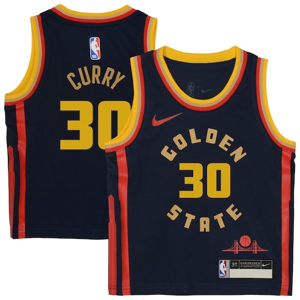 Stephen Curry Golden State Warriors Nike Preschool 2024/25 Swingman Player Jersey - City Edition - Navy