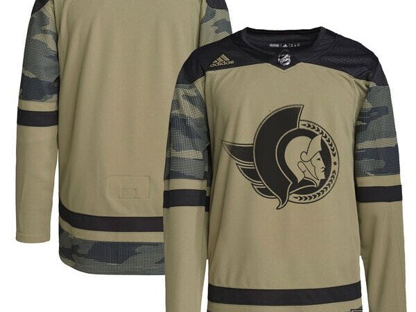 Ottawa Senators adidas Logo Military Appreciation Team Authentic Practice Jersey - Camo