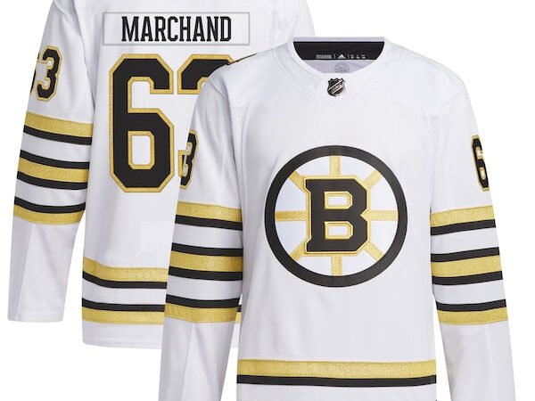 Brad Marchand Boston Bruins adidas Primegreen Authentic Player Jersey - White/Black