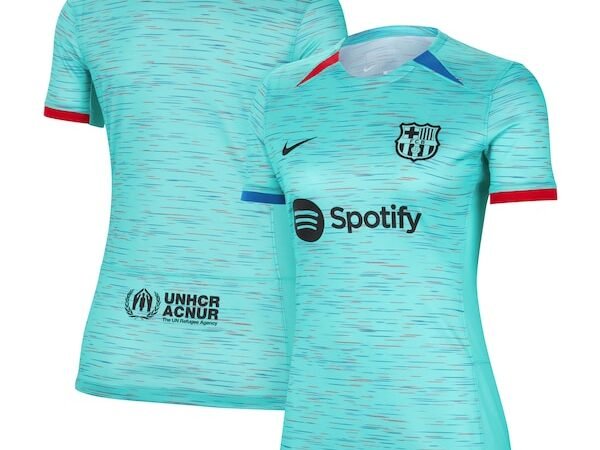 Barcelona Nike Women's 2023/24 Third Replica Jersey - Aqua