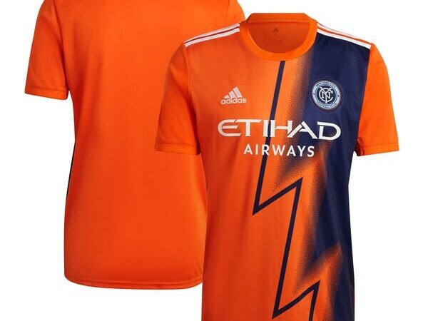 New York City FC adidas 2022 The Volt Kit Replica Blank Jersey - Orange
