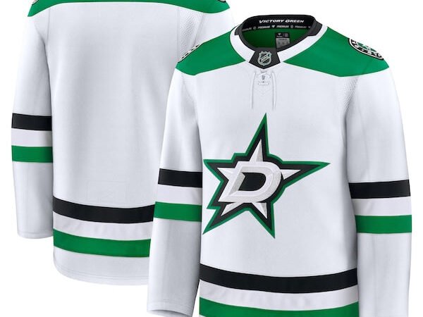 Dallas Stars Away Premium Jersey - White/Black/Kelly Green