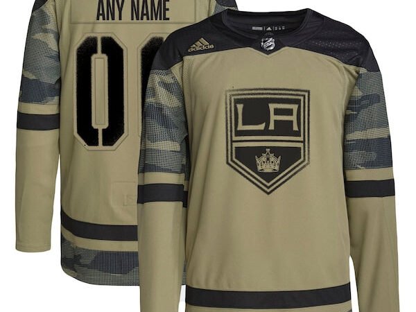 Los Angeles Kings adidas Military Appreciation Team Authentic Custom Practice Jersey - Camo