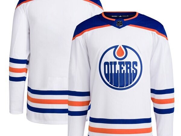 Edmonton Oilers adidas Men's Away Primegreen Authentic Blank Jersey - White