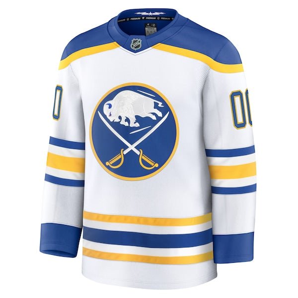Buffalo Sabres Away Premium Custom Jersey - White/Black/Royal