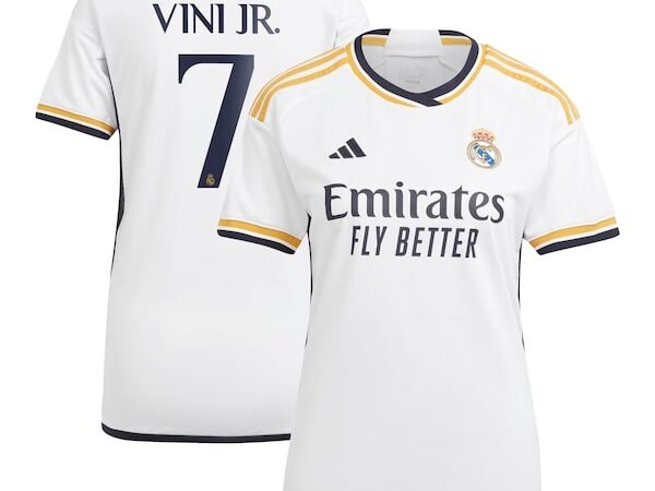 Vini Jr. Los Merengues adidas Women's 2023/24 Home Replica Player Jersey - White