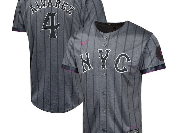 Francisco Alvarez New York Mets Nike Youth 2024 City Connect Limited Player Jersey - Graphite