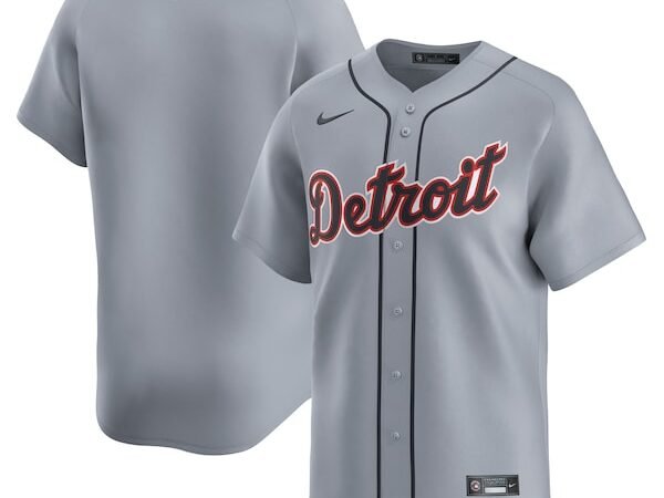 Detroit Tigers Nike Road Limited Jersey – Gray