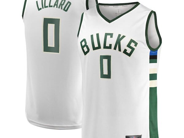 Damian Lillard Milwaukee Bucks  Youth Fast Break Player Jersey - Association Edition - White