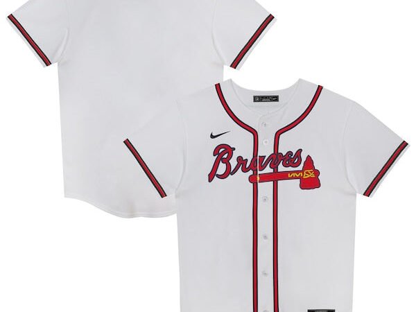 Atlanta Braves Preschool Home Blank Replica Jersey - White