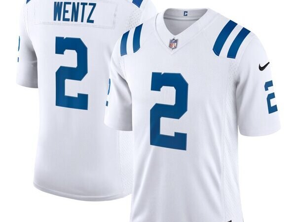 Carson Wentz Indianapolis Colts Nike Vapor Limited Jersey - White/Royal
