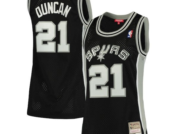 Tim Duncan San Antonio Spurs Women's 1998/99 Hardwood Classics Swingman Jersey - Black