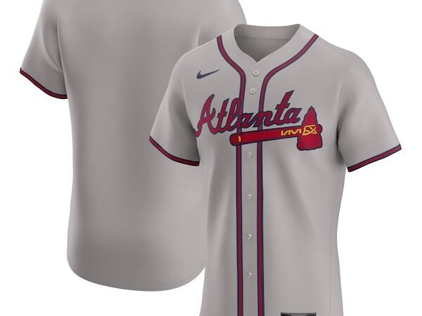 Atlanta Braves Nike Road Elite Jersey - Gray