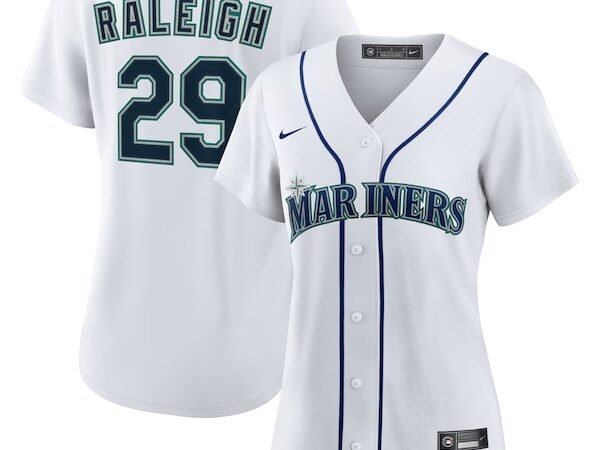 Women's Seattle Mariners Cal Raleigh Nike White Home Replica Jersey