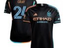 Tayvon Gray New York City FC adidas 2024 24/7 Kit Authentic Player Jersey - Black