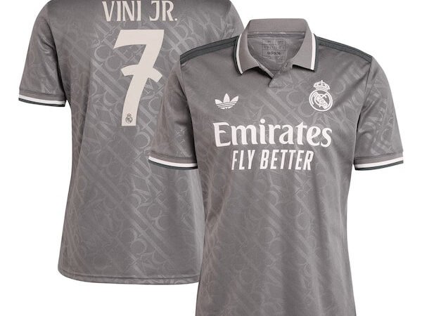 Vini Jr. Los Merengues adidas Originals 2024/25 Third Replica Player Jersey - Charcoal/White