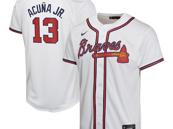 Ronald Acuña Jr. Atlanta Braves Nike Youth Home Game Player Jersey - White