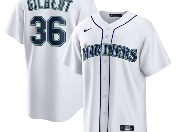 Logan Gilbert Seattle Mariners Nike Home Replica Jersey - White